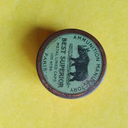 VIELLE BOITE D AMORCES CANNELEE POUR FUSIL A PISTON POUR COLLECTION