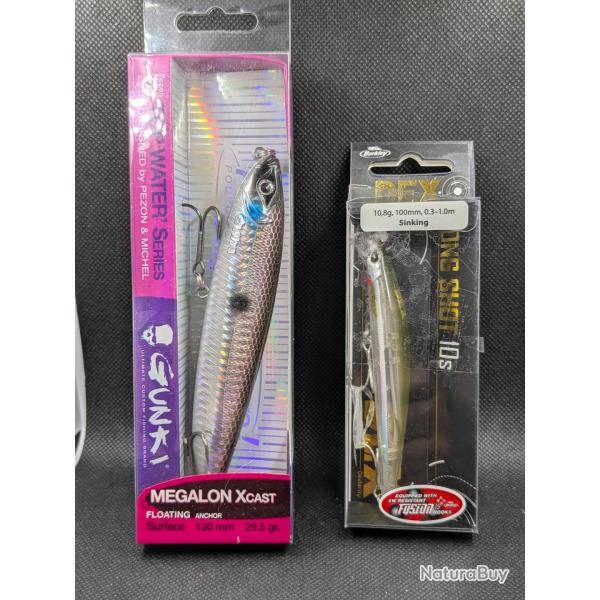 Lot pche BERKLEY + GUNKI MEGALON