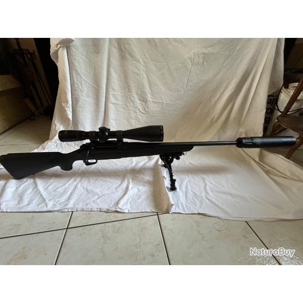 Remington 770 cal 243 win + silencieux A-TEC H2+ lunettes BSA 8-32x56 +bipied