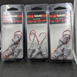 Lot pêche VMC lot de 3 pochette tête plombée.