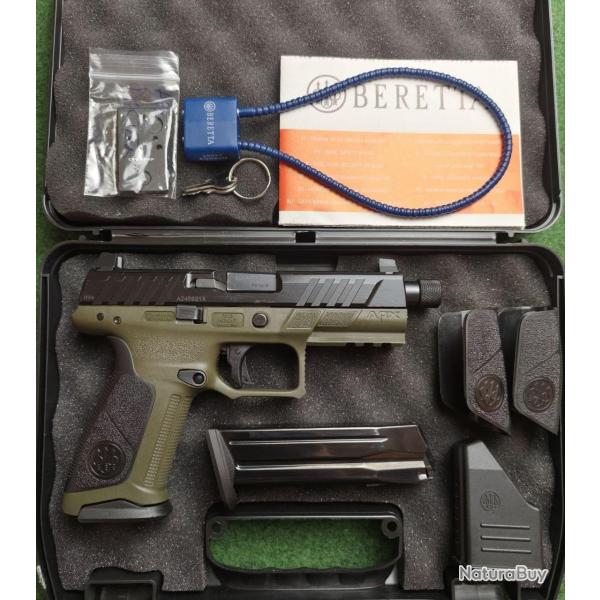 Pistolet BERETTA Mod. APX A1 TACTICAL Full size - Cal. 9x19 + Mallette, second chargeur (Occasion bo