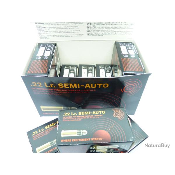 BOITE DE 500 MUNITIONS GECO .22LR Semi-auto 40 gr