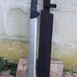 BIG Machette Guide d'Amazonie Lame Acier 3Cr13 Fonction Scie Manche ABS Black Etui Nylon Survie 000