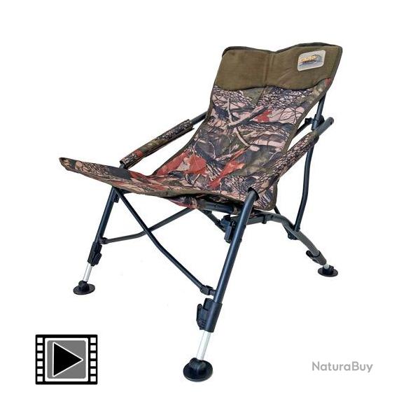 Level Chair Carp Design Compact Folding Camo Line