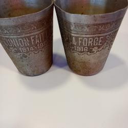 Gobelets d'art pour tranchées de la Première Guerre mondiale ou ....