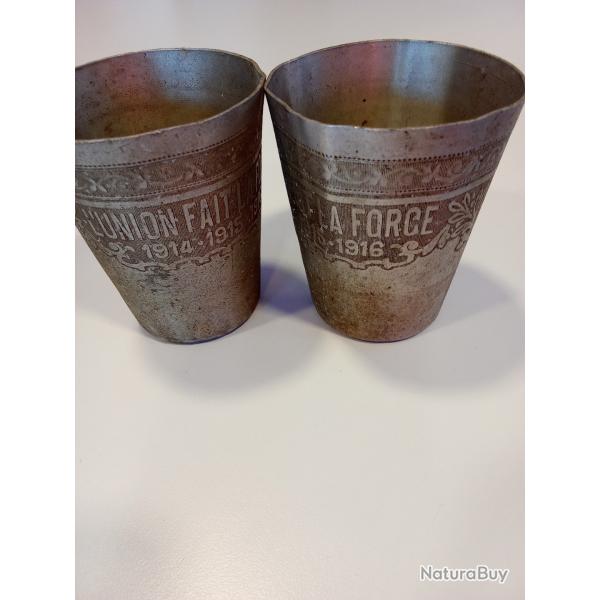 Gobelets d'art pour tranches de la Premire Guerre mondiale ou ....