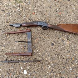 Fusil lance harpon rolling-block 1870 gastinne-renette