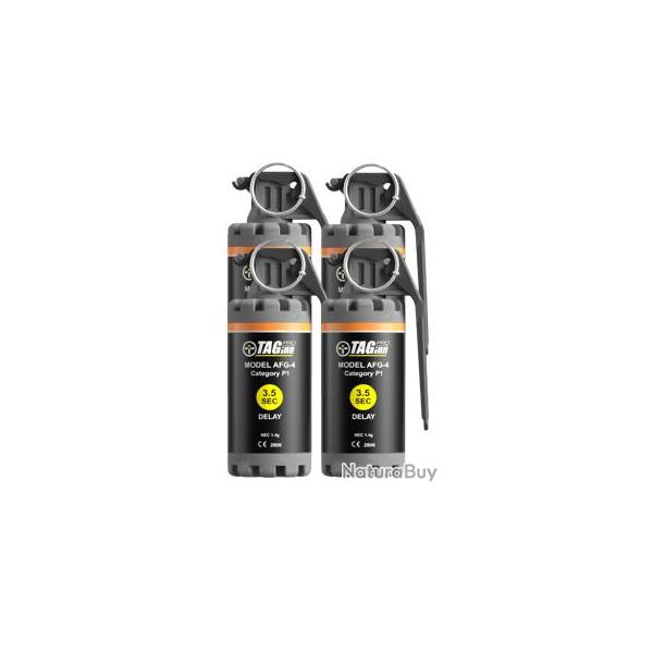 LOT DE 4 GRENADES AFG 4 FRAG 3.5 SEC