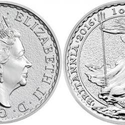 Pièce argent pur 1 oz Britannia 2016