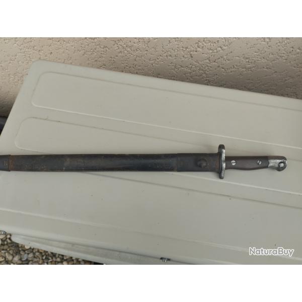 Baonnette anglaise ancienne 1907 avec fourreau