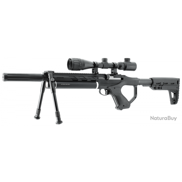 Pack carabine PCP UX Notos + Lunette 3-9x40 + Bipied - 4.5 mm / 7.5 J