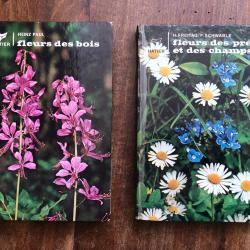 lot 2 ouvrages, fleurs des prés et des champs & fleurs des bois - Hatier