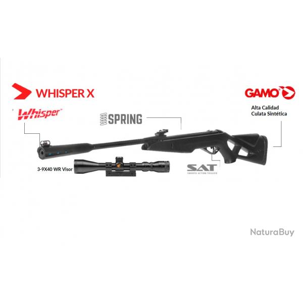 Vente  Carabine Gamo Whisper X  Cal. 4,5 mm 19,9 joules
