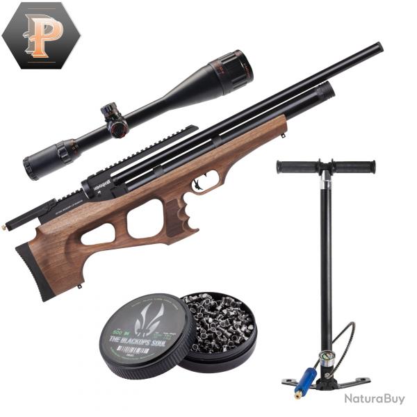 Carabine Crosman Akela PCP cal.4.5mm 19.9J + Lunette 6-24x50 + Pompe PCP + 500 Plombs