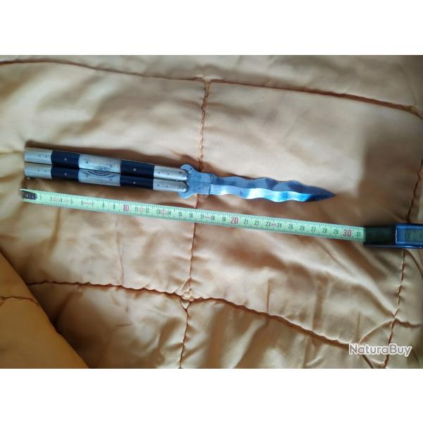 Couteau Balisong Papillon Original Philippine lame Kriss Arnis Rare Self Defense Arts Martiaux
