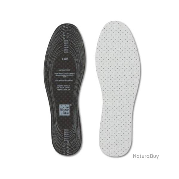2 paires de semelles anti-odeur Antibactrien confort- 24  46 - Latex et charbon - Livraison rapide
