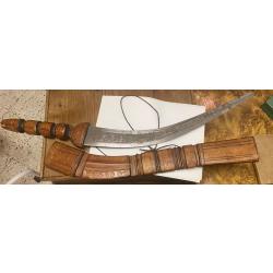sabre origine Afrique cuir et metal 80 cm