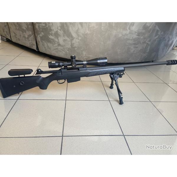 TIKKA T3 TACTICAL 300WM - Lunette Bushnell 5-15x40 Rainguard - Bipied Rglable - Frein de Bouche