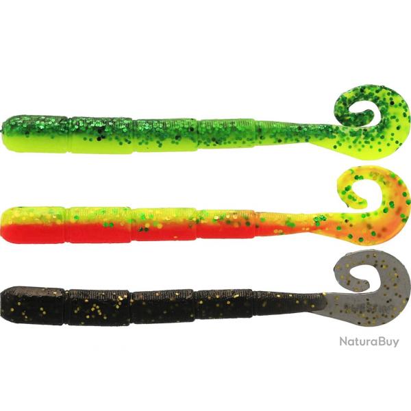 Leurre Souple Westin Ned Worm Curltail 5cm Dark Water Mix 0,5g par 6 5cm
