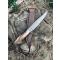 petites annonces chasse pêche : couteau bowie old west d'artisan / acier carbone 1075 / bois de cerf