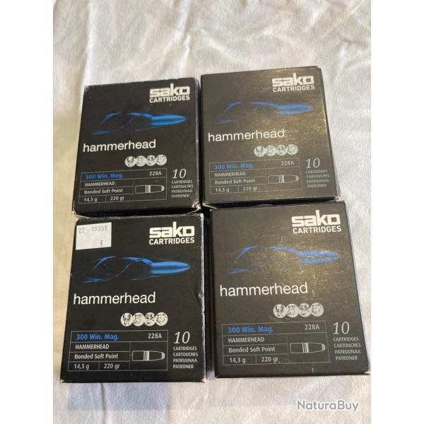 Balles SAKO HAMMERHEAD 14,3g-220 grains