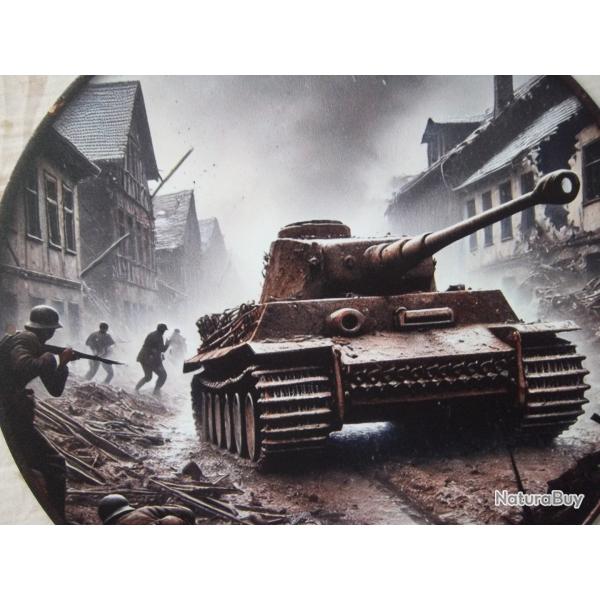 plaque ronde dcoration collection militaire muse no casque