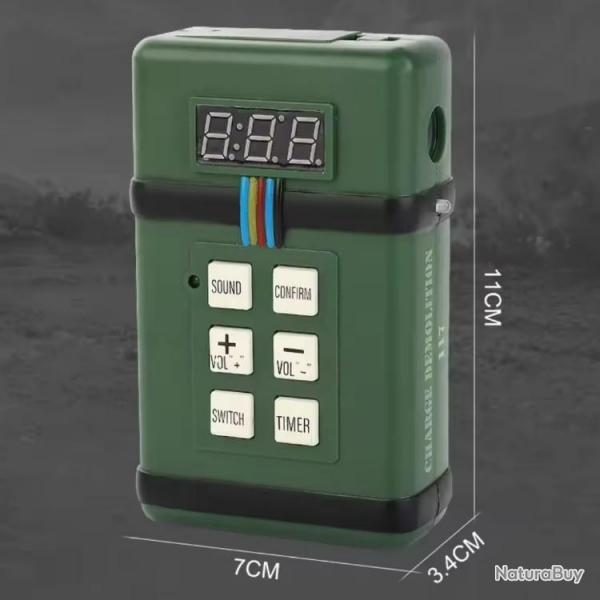 Mini Bombe Electronique + Timer + Fume -Olive - DUKE