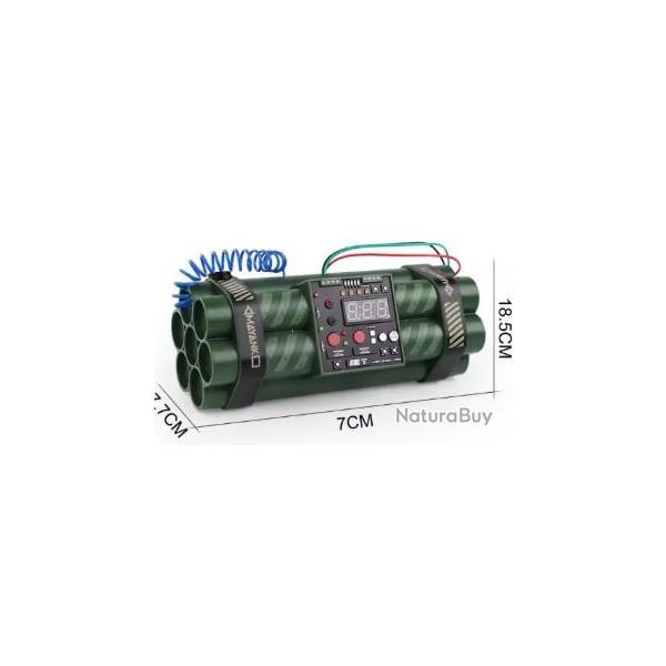 Mini Bombe TNT Electronique + Timer + Fume -Olive - DUKE