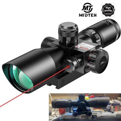 Lunette De Visée POSP 4x24V - Télémètre 400m, Montage Latéral, éclairée - Neuf