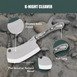 Couteau Condor K-Night Cleaver Lame Acier Carbone 1075 Manche Micarta Étui Salvador CTK133954HC