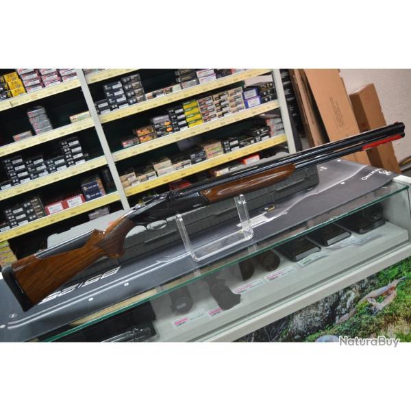 FUSIL SUPERPOSE BENELLI 828U BLACK CALIBRE 12/76 CANON DE 71 CM ETAT PROCHE DU NEUF