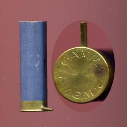 Cal. 14 à broche - beau marquage : GAMMA 14 MGM 14 - tube carton beu - jamais chargée