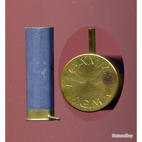 Cal. 14  broche - beau marquage : GAMMA 14 MGM 14 - tube carton beu - jamais charge