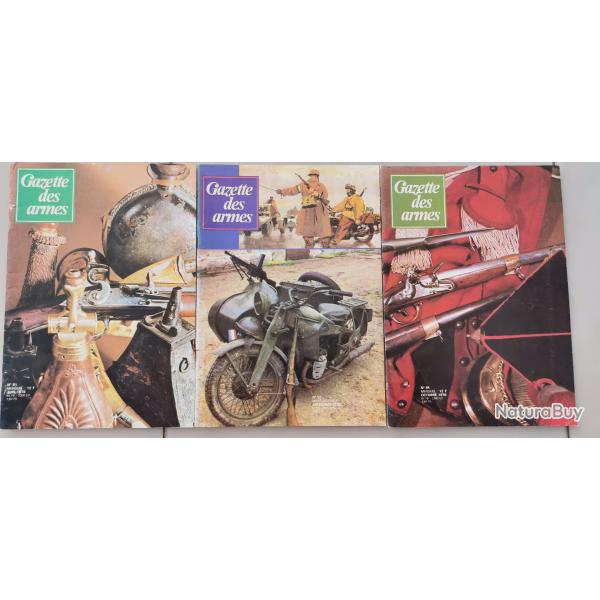 3 anciens magazines de la gazette des armes N 61-63-64