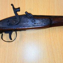 Pistolet français XIXème 1er Empire à chien poudre noire, pour restauration