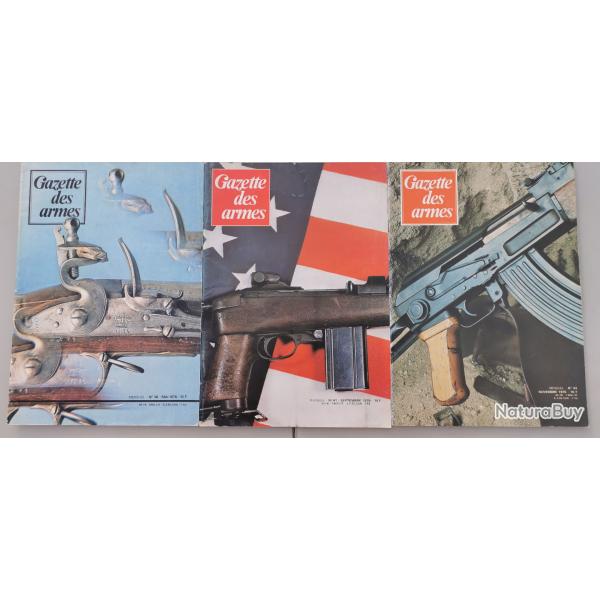 3 anciens magazines de la gazette des armes N 38-41-43