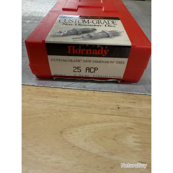 JEU D'OUTILS HORNADY 25 ACP (6.35 MM)