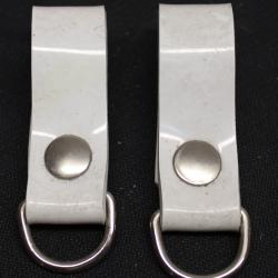 Paire de passant de ceinture blanc