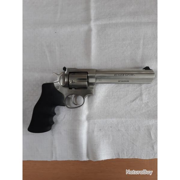 Pistolet Ruger gp 100 inox 357 mag 6 pouces