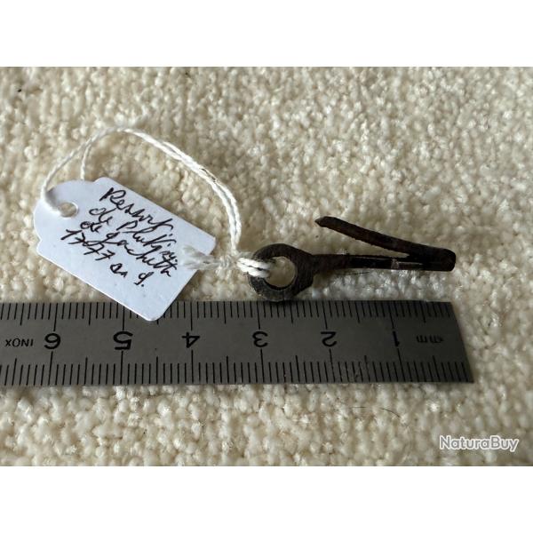 RESSORT NOIX   DE PLATINE   POUR  FUSIL  A SILEX    MODLE  1777   AN IX   ORIGINAL  19 ME.