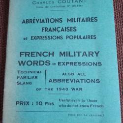 Livret / fascicule militaire ww2 bilingue