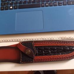 HOLSTER  CUIR POUR GRAND  COUTEAU