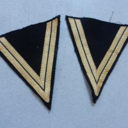 paire d'insignes grades couleur doré gendarmerie mobile