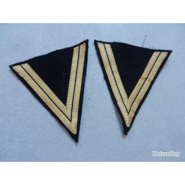 paire d'insignes grades couleur dor gendarmerie mobile