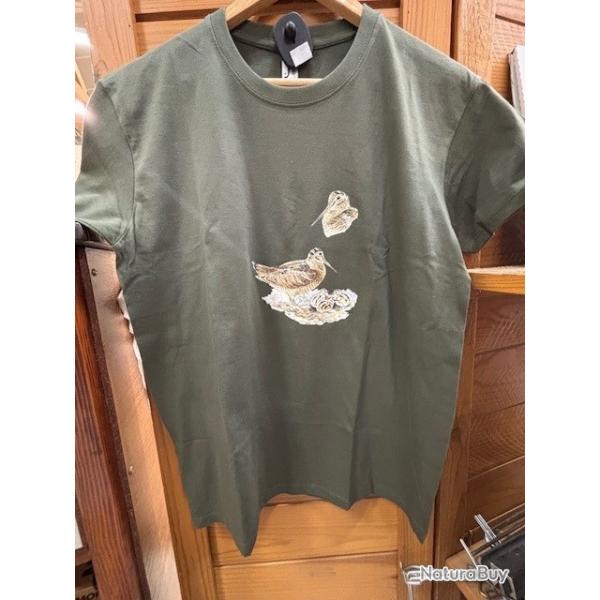Tee-Shirt kaki Motif Bcasse