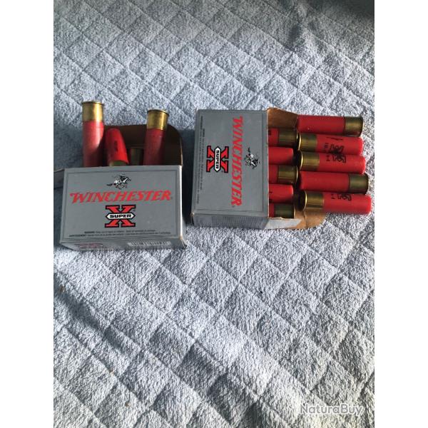 2 botes de 10 cartouches cal 12 winchester velocity  superx  magnum  plombs 6