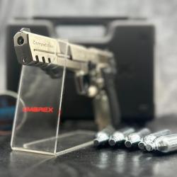PACK PRÊT A TIRER PISTOLET WALTHER CP88 COMPETITION 5.6'' NICKEL WALTHER CO2 CAL 4.5MM