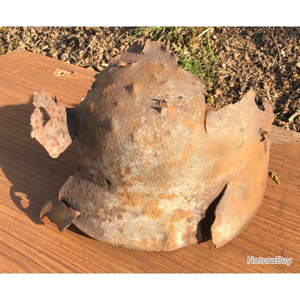 Casque allemand impact  modle 1942  ww2 normandie
