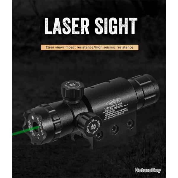 Pointeur laser Vert + Rail 20mm + chargeur batterie