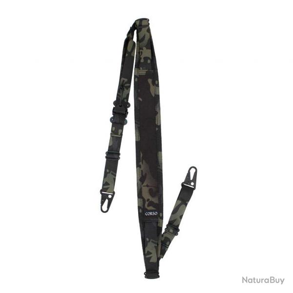 SANGLE TACTIQUE CROSSBONES MK1 2 POINTS CORSO TACTICAL MULTICAM BLACK